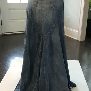 Long Denim Skirt